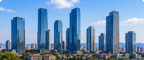 Ataşehir modern şehir silüeti
